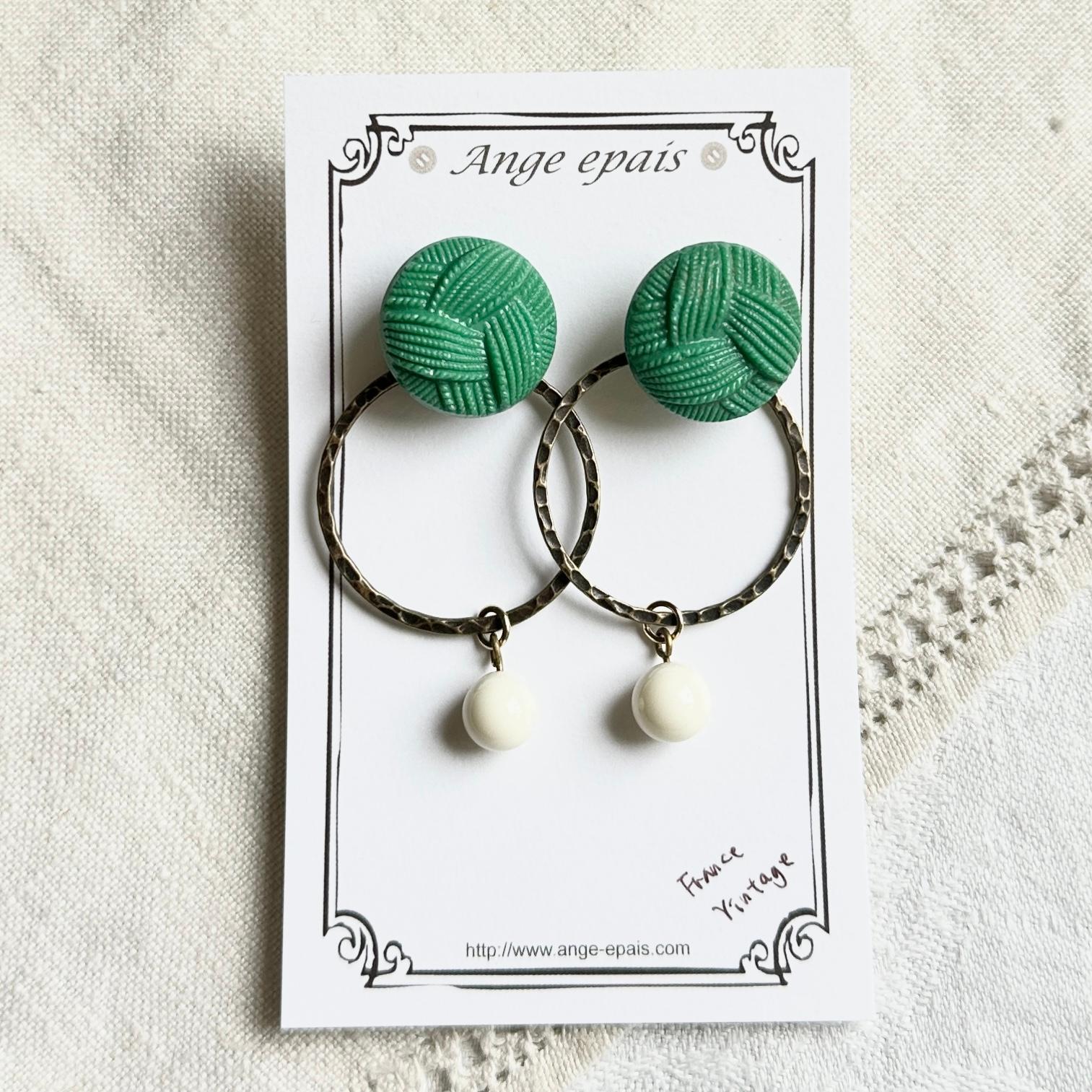 カスタム耳飾り・ピアスグリーン