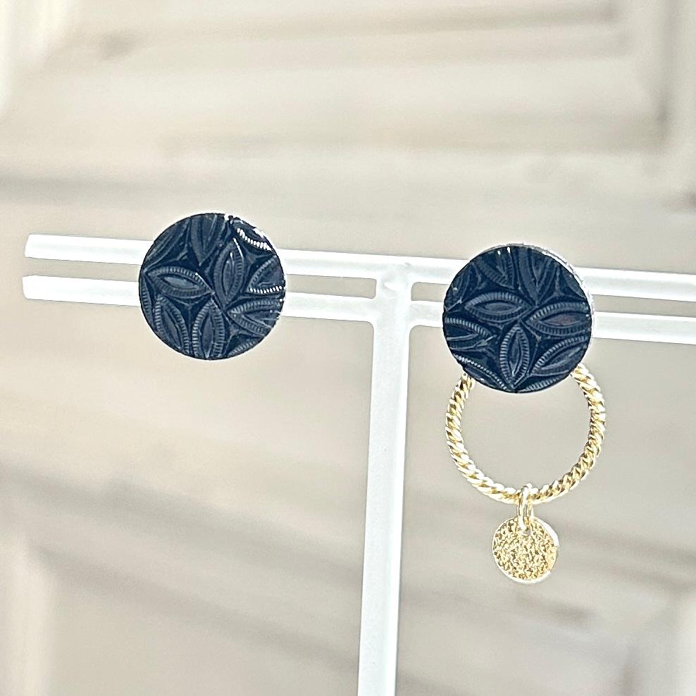 カスタム耳飾り・ピアスブラック | 6枚目