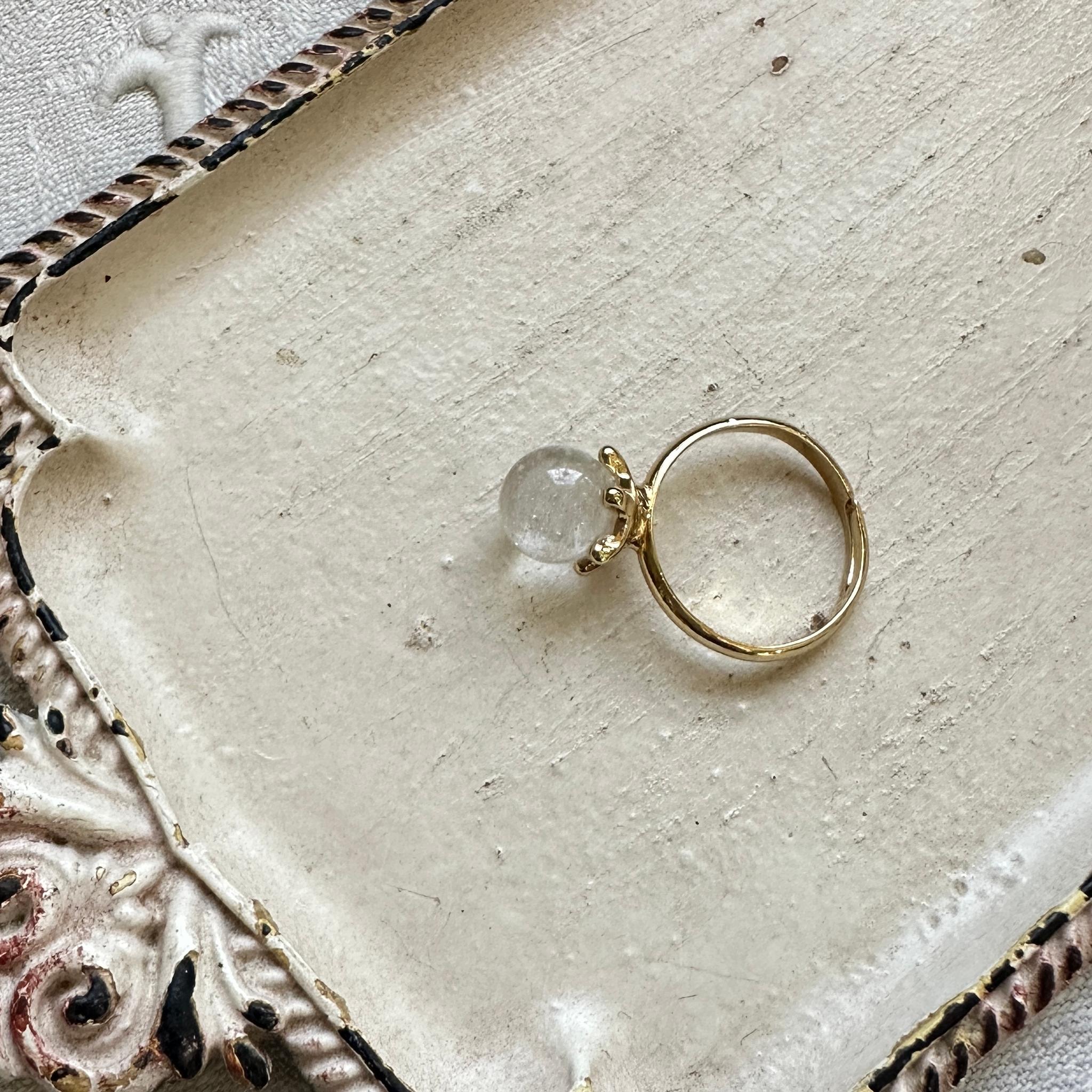 アイスクラウン・ハンドメイドガラスのリング | 4枚目