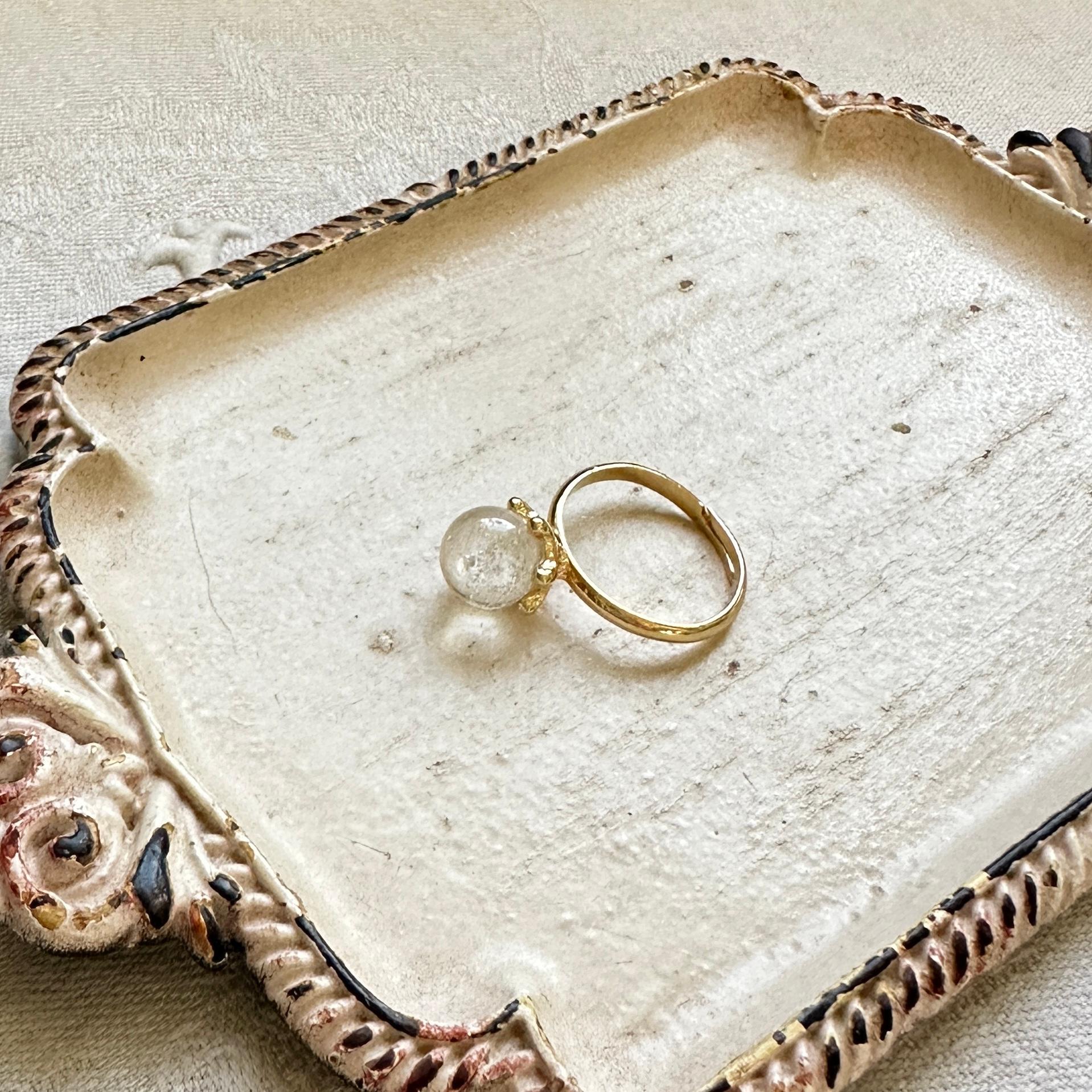 アイスクラウン・ハンドメイドガラスのリング | 5枚目