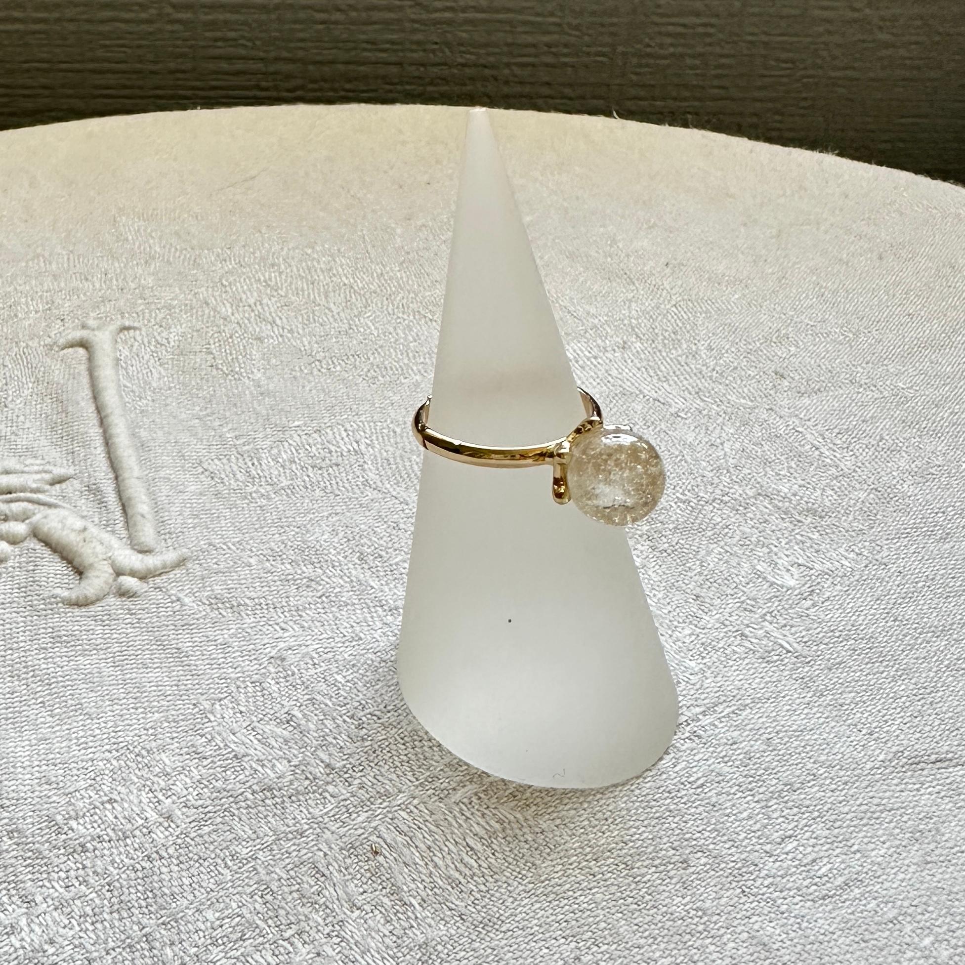 アイスクラウン・ハンドメイドガラスのリング | 6枚目