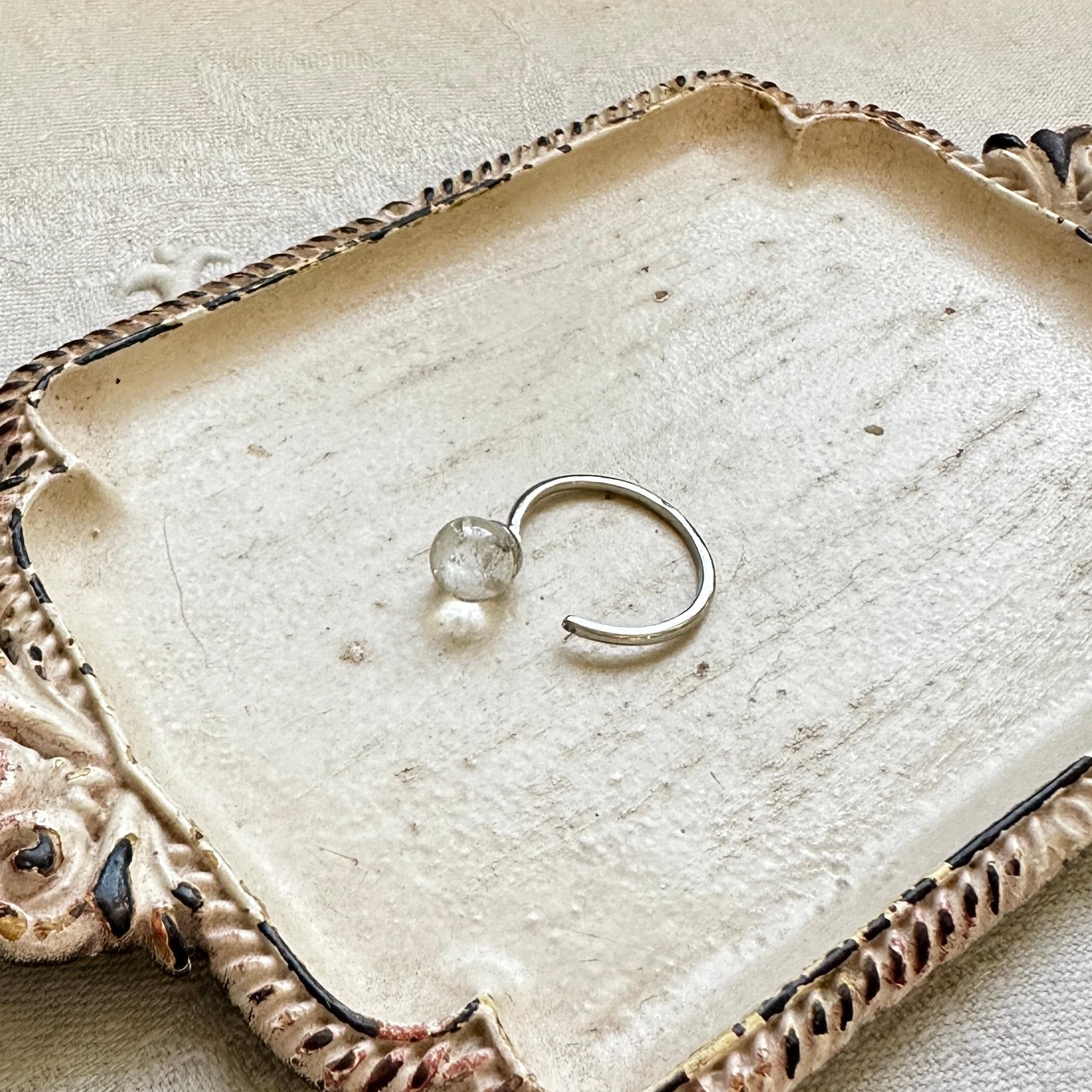 クリアの惑星・ハンドメイドガラスのリング | 8枚目