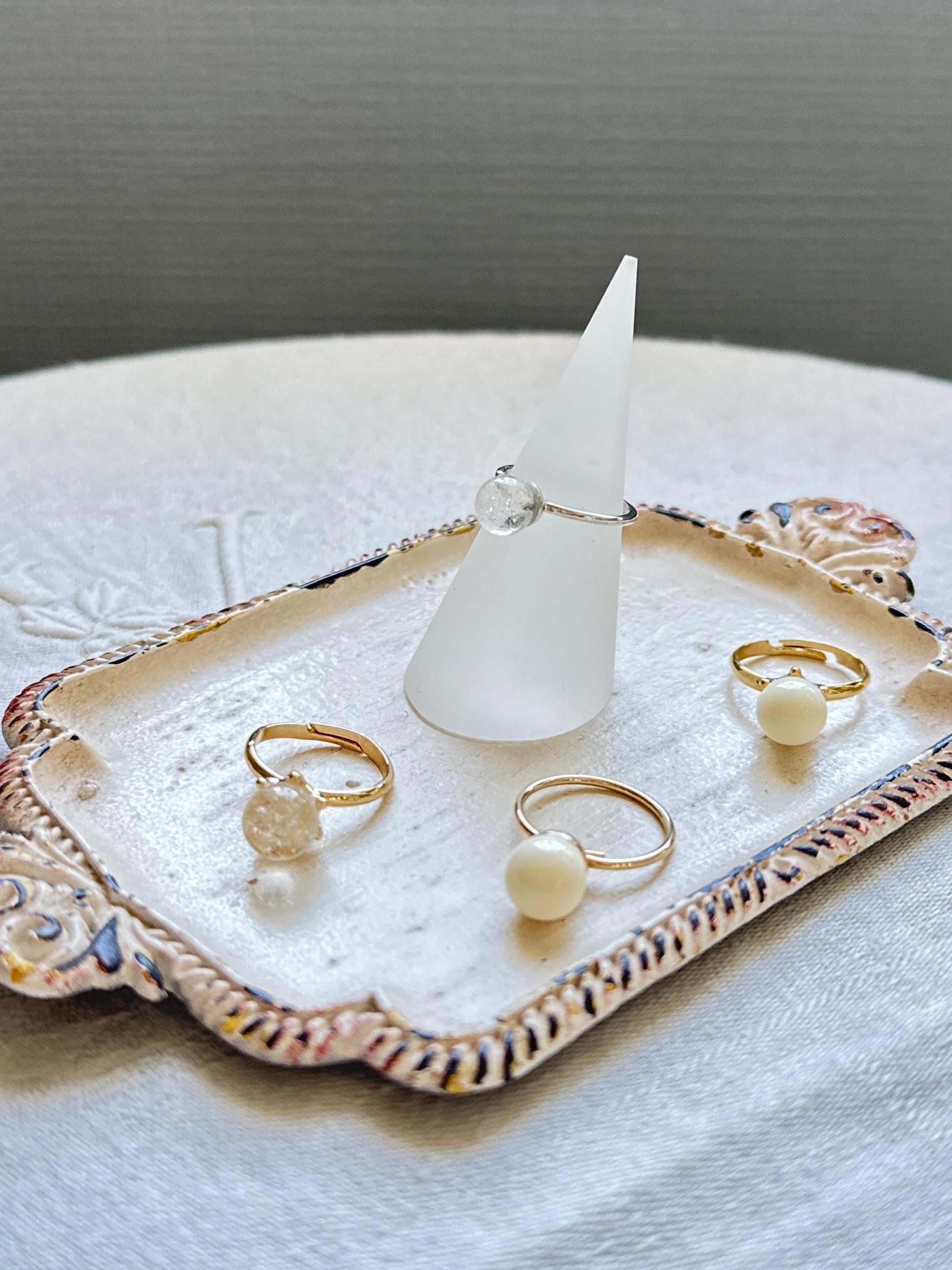 クリアの惑星・ハンドメイドガラスのリング | 10枚目