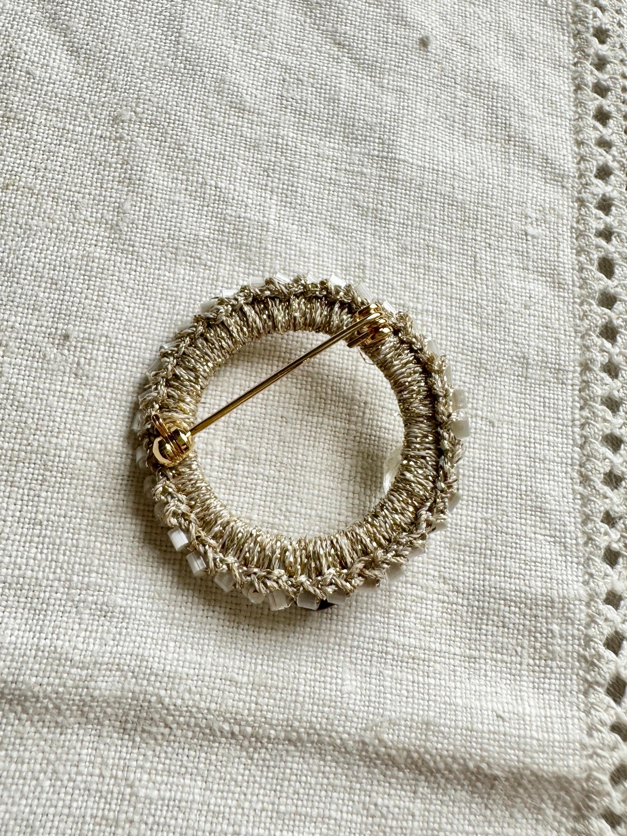 クロシェリングブローチ・ゴールド | 5枚目