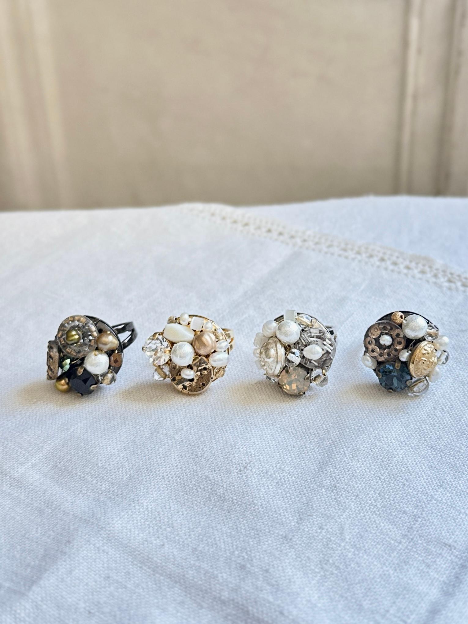 アンティークパーツのデコラティブリング・シルバー | 11枚目