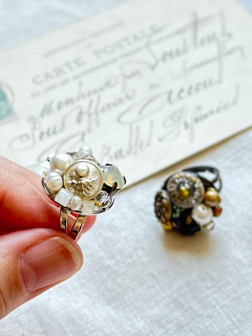 アンティークパーツのデコラティブリング・シルバー | 13枚目